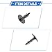 VekAuto 20 Pcs Car Fender Liner Splash Shield Bumper Cover Screw Compatible for Audi A3 2006-2013, Durable Metal Black License Bracket Tapping Screw Bolt