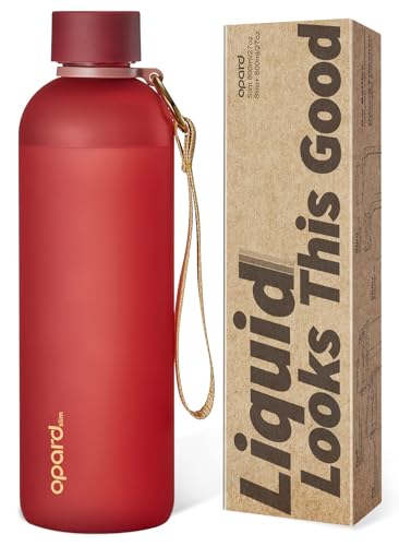 Image of Opard Slim Water Bottle 27oz, Dishwasher Safe Plastic Water Bottle BPA-Free, Leakproof Screw Top, Cranberries Red, Reusable for Travel School Sport Gym Hiking