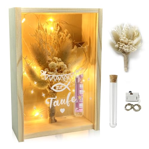 HuaMuDM Regalo de Bautizo,Regalo de Dinero para Bautizo para Niñas y Niños,Incluyendo Flores Secas,Cajas de Madera,Cadena de Lámparas,Recuerdos de Madera HuaMuDM Regalo de Bautizo,Regalo de Dinero para Bautizo para Niñas y Niños,Incluyendo Flores Secas,Cajas de Madera,Cadena de Lámparas,Recuerdos de Madera