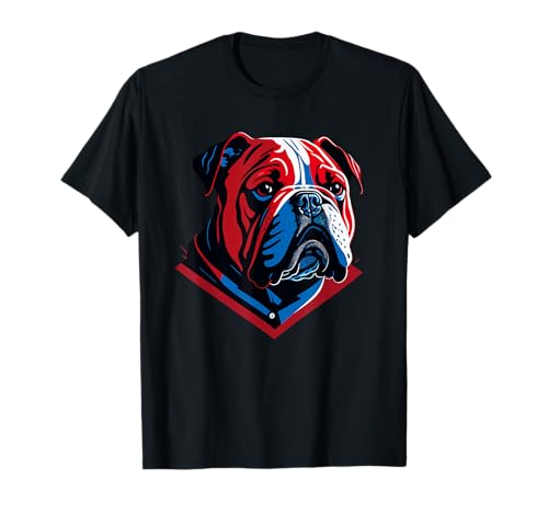 British Bulldog rojo, blanco y azul - Bandera de Union Jack Camiseta