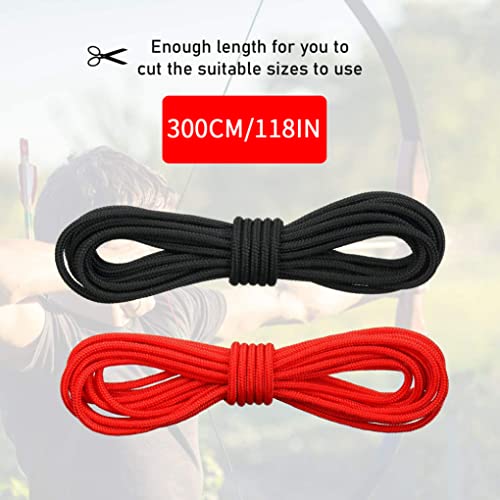Ruqingg 300cm Archery D Loop Rope Compound Bow String Release Rope Arrow Accessories 2PCS - Image 9