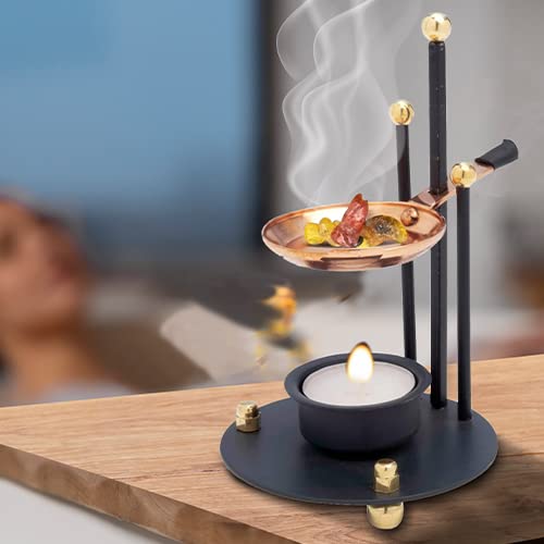 Resin Incense Burner With Tealight (Included), Adjustable Height 6.3 Inch #TOP5