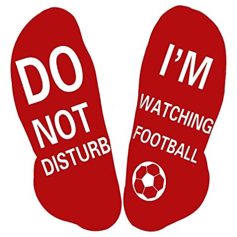 Himozoo Do Not Disturb I'm Watching Football Novelty Socks Funny Football Gifts for Men Women Teenage Dad Football lovers Cover