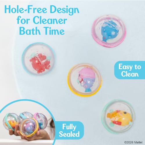 Fisher-Price™ Sensory Rattle Set, 4-Piece Baby Bath & Activity Toy Balls with Ocean Animals, Easy Grasp Rattles for Babies & Toddlers 6M+ - image 3