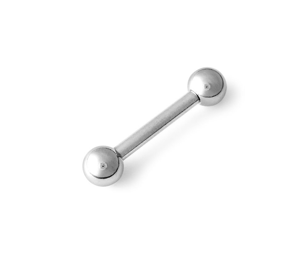 316L Surgical Steel Straight Barbell 12g