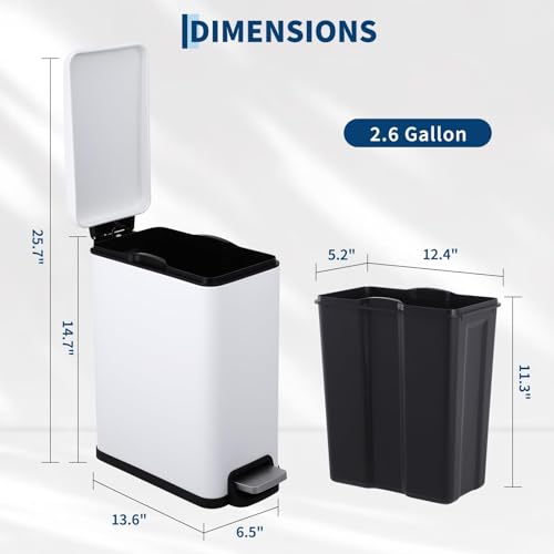 Set combo caneca de basura acero inoxidable 14.6 gal miniatura 3