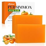 Kaki-Seife, Natürliche Kaki Seife Bar, Persimmon Duschseife zur Gerüche Entfernen für Gesicht und...
