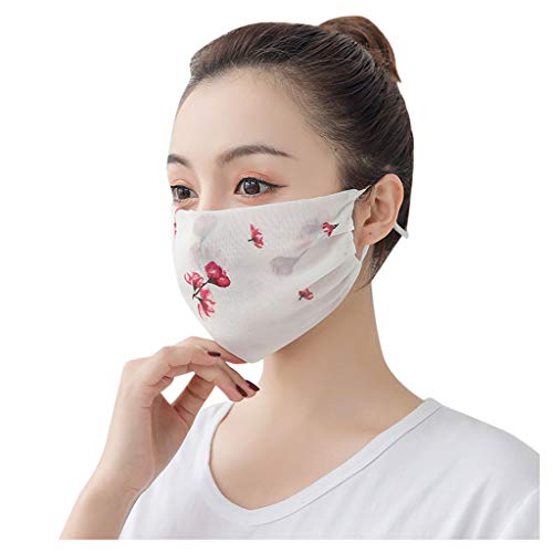 AKIMPE 1PC Adults Fashion Print Face Mask with Air Filtration,Breathable Reusable Breathable Outdoor Protect Balaclavas