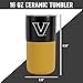 Rico Industries NCAA Vanderbilt Commodores 16 oz Ceramic Tumbler with Silicone Grip, Deep Laser Engraved, Black and Gold Colored Design with Slide Lid, Travel Coffee Mug, Matte Glaze