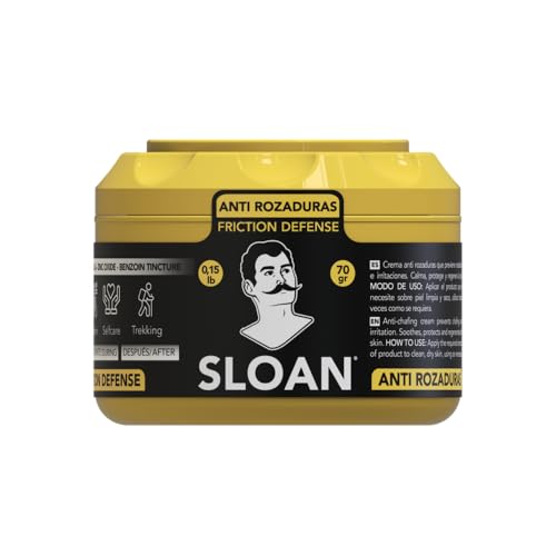 SLOAN Crema Anti Rozaduras 70 g – Barrera Protectora – Acción Regeneradora y Calmante – Previene Fricción e Irritación – Con Óxido de Zinc, Caléndula y Manzanilla – Ideal para Deporte y Piel Sensible