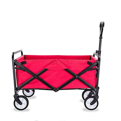 Carro plegable portátil – Carrito utilitario todo terreno para playa, jardín y uso al aire libre – Carro de playa plegable para un fácil transporte y almacenamiento
