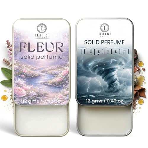 Image of Solid Perfume |Typhon&Fleur Alcohol Free Wax Perfume Balm, Long Lasting | Pocket Tin 12g, Pack Of 2| Non Greasy Smooth Glide, Travel Friendly Men And Women