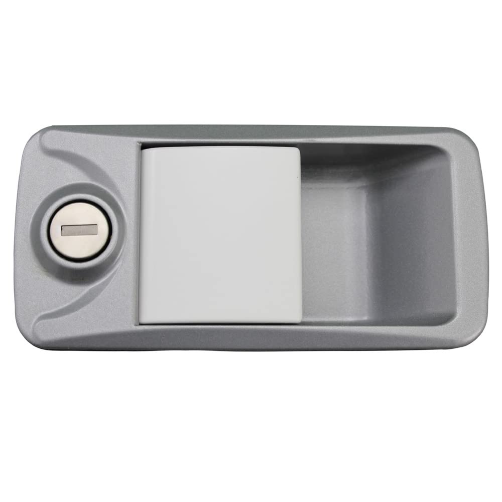 US TriMark MC 400 - Cerradura de metal para puerta de caravana, caravana, barco, color plateado