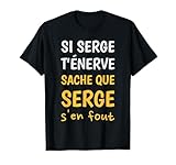 t shirt serge le lapin Belle surprise pour le meilleur Serge du monde. Idéal pour célébrer la fête des Pères, la fête des grands-pères, un baptême, Noël ou toute autre occasion spéciale avec une idée unique et humoristique