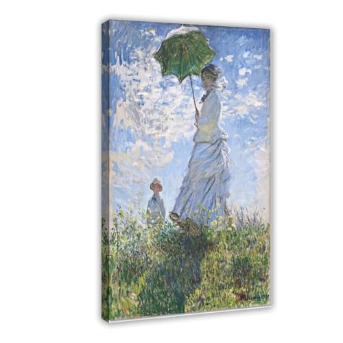 Femme avec un Parasol Claude Monet toile tendue grand format decoration