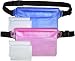 Waterproof Pouch - 2 Dry Pouches - 4 Valuable Bags - Adjustable Waistband - Best Water Bags for Fishing Kayaking Boating Swimming Water Parks & Vacation - Protection for iPhones Android Smartphones