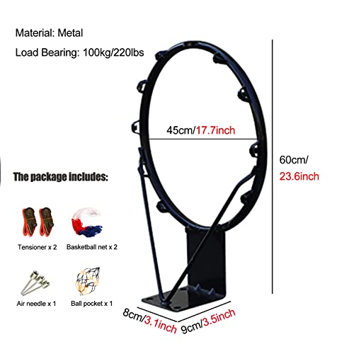 Lilanai Basketball Hoop Outdoor, Professional Wall Mount Basketball Rim Toy, Adjustable Portable Basketball Goals, For Tree Pole, Easy To Install (Color : Orange) #TOP2