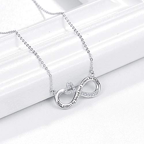 PRAYMOS Best Friend/Mother/Couple Necklace for Women 925 Sterling Silver Sisters Gifts from Sister, Necklace for Mom, Necklace for Lovers Wife2