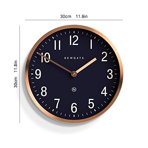 Newgate® Master Edwards Wall Clock - Metal Clock - Analog Wall Clock - Mid-Century Clock - Kitchen Wall Clocks - Round Wall Clock - Easy To Read - British Design (Copper Reverse Dial) #TOP4