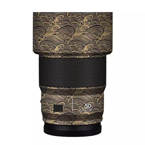 Protection Panasonic Lumix S 50mm F1.8 anti-rayures film vinyle doré ondulé premium