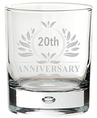 Chris Bag Of Goodies 20th Twentieth Anniversary Glass Tumbler for Whiskey Gift Husband Boyfriend Him
