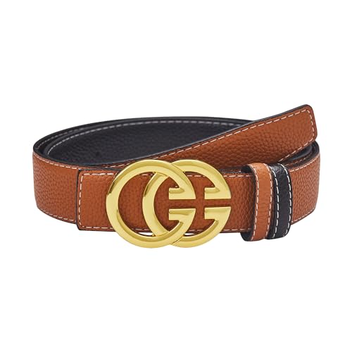 Ratchet Belt for Men, Mens Belt Leather Designer 1 3/8" for Casual Jeans, Black Fashion Belts(waist from 28" to 34")3