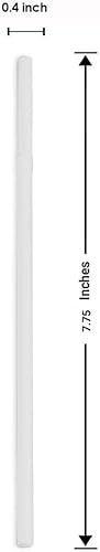 Miniatura 2 de Pajitas flexibles de plástico blanco 380 a granel, pajitas blancas desechables envueltas individualmente, 7.75 pulgadas de largo