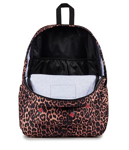 Image of JanSport Superbreak Plus FX Backpack - Work, Travel, or Laptop Bag with Water Bottle Pocket, Superbreak Plus Fx, Leopard Rose Brown /Black /Red /Green