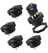 Thlevel 5pcs Interruptor Basculante 12v, 3 pin Interruptor Pequeño con Luz LED Adecuado Para Auto...