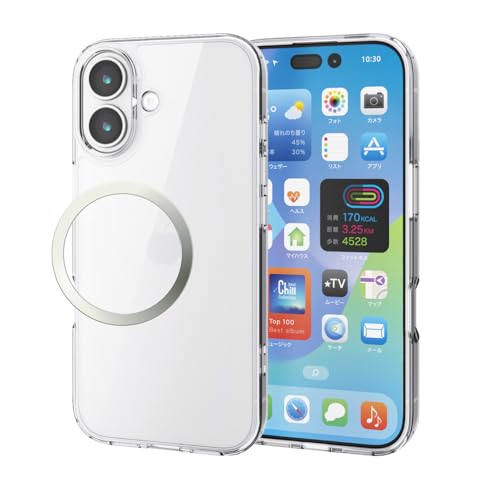 エレコム iPhone 17 ケース カバー クリア 背面硬度5H 高耐久 ハイブリッド 耐衝撃 衝撃吸収 TPU ポリカーボネート ストラップホール付き 4つ角エアークッション メタルステッカー付属 クリア PM-A25AHVCKCR