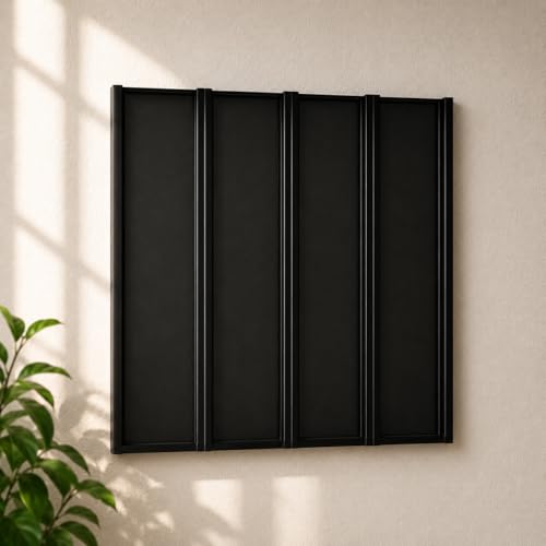 Image of 40 Carded Hot Wheels Display Case Wall Mount Acrylic & Aluminium Carded Diecast Showcase for 1:64 Mainline Cars - 4 Column Wall Organizer Holder (44x44 cm)
