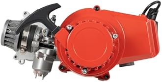 49cc Big Bore Pocket Bike Engine, 2 Stroke Motor Pull Start Engine, Mini Gasoline Engine Motor for Pocket Bike, Mini Dirt Bike, Beach Bike, Effective Cooling System