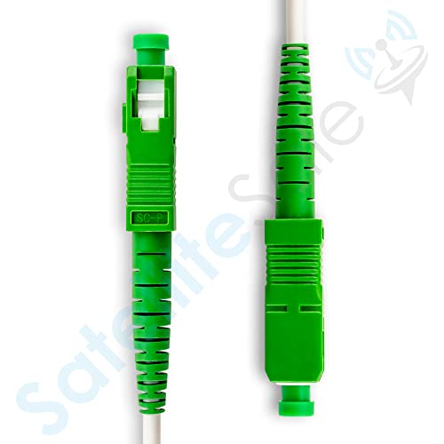 Satellitesale Digital Scp/Ac Fiber Optic Ofnr Patch Cable Simplex Sc-Standard Connector 2.9Mm O.d. White Cord 6 Feet #TOP2