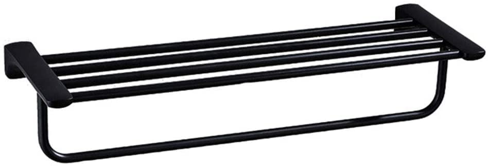 Porte-serviettes salle de bain suspendu double tige acier inoxydable or