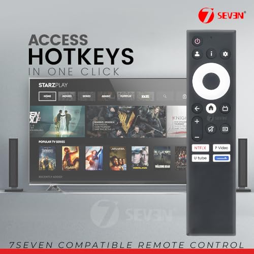 Image of 7SEVEN Compatible with Coocaa Google tv Remote Control Suitable for 32Z72 43Y72 55Y73 65Y73 Pro Models 4K LED QLED FHD UHD HDR Television Non-Voice Command - Match Keys Exactly with Existing Remote