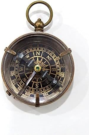 Brass Nautical Dollond London Poem Compass
