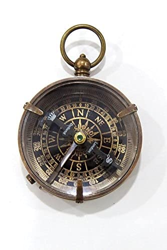 Brass Nautical Dollond London Poem Compass miniatura 1