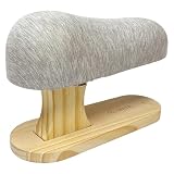 Tailor's Small Ironing Board, Portable Padded Board with Cotton Cover, Sponge Filling & Solid Wood Base, Pressing Board for Curved Seams, Sleeves, Cuffs and Bodices
