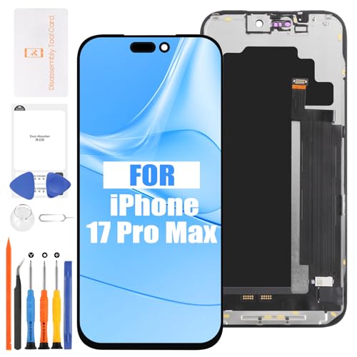 Replacement Screen for iPhone 17 Pro Max (6.9) Incell Display Assembly Premium Touch Digitizer Repair Kit High-Brightness and True-Color Output Precise Fit for Easy DIY Installation