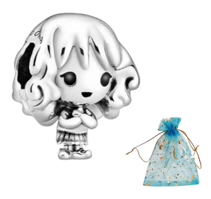 JABEDE Breloque en argent S925 inspirée de la saga Harry, compatible avec les bracelets des grandes marques, avec pochette noire élégante, idéale pour les...