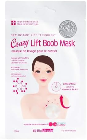 BioMiracle Breast Lift Mask - Hydrates Skin, Firms Breasts, Soothes Irritation, Fragrance Free