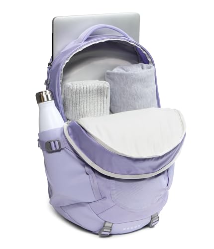 Image of The North Face Women's Recon Everyday Laptop Backpack - Commuter Travel Bag, 18 inch Laptop Sleeve, Water-Repellent, Pale Plum Light Heather /Pale Plum, One Size