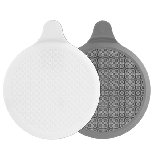 2er Pack Abflussstöpsel Silikon, 15 cm Extra Große Universeller Dusch-Badewannenstopfen mit Saugnapf für Waschbecken, Spüle, Dusche, Badewanne - Wasserdichter Verschluss (WeißGrau)