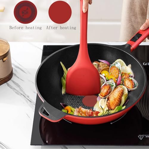 Wok de Piedra Medical 30 cm Antiadherente Rojo miniatura 5