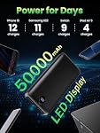 Power Bank Fast Charging 50000mAh 22.5W Portable Charger USB C Quick Charge with 3 Outputs & 2 Inputs LED Display Huge Capacity External Battery Pack for iPhone, Samsung, iPad etc