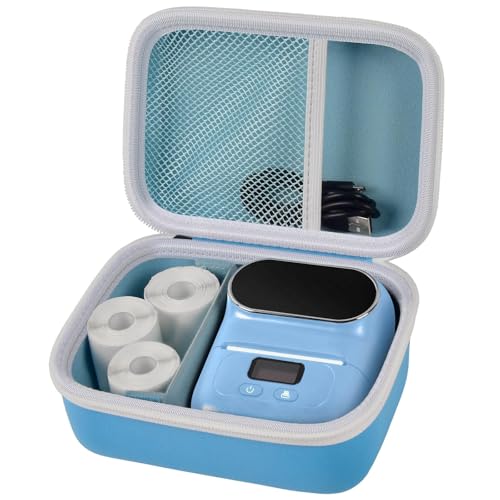 Phomemo M110 ���x�����[�J�[�Ή� �P�[�X - �|�[�^�u���~�jBluetooth�T�[�}�����x�����[�J�[ �L�����[�X�g���[�W�o�b�O �v�����^�[���x���AUSB�P�[�u���A�A�N�Z�T���[�p �u���b�N (�{�b�N�X�̂�)-�u���[