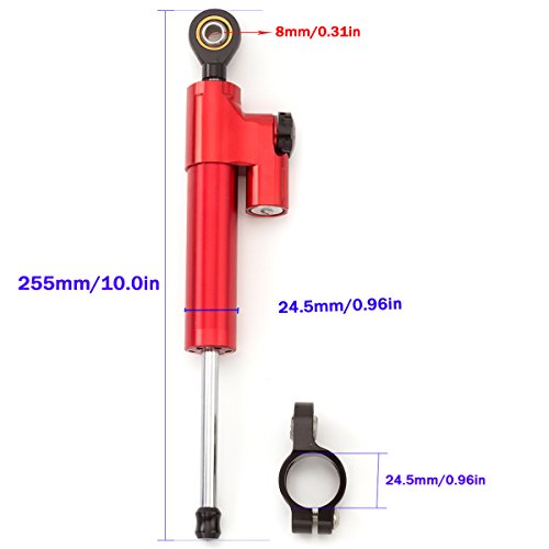 Fit For Kaabo Wolf King/GT/GT PRO 11 inch Electric Skateboard Parts Wolf King GT Scooter CNC Steering Damper Stabilizer Buffer Control Bar with Mounting Bracket Support Kit - Thumbnail 6