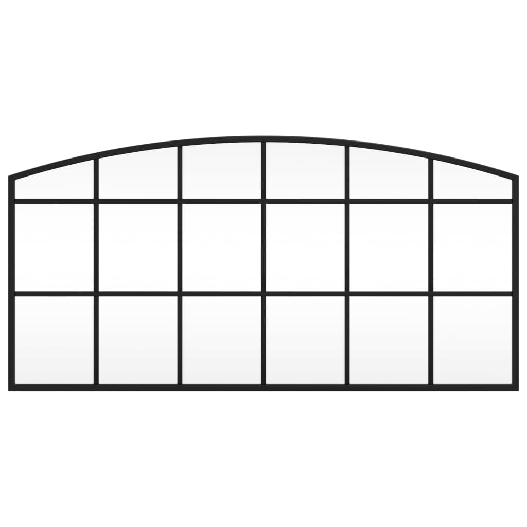 Fengshui Lustro ścienne czarne 80 x 40 cm wypukłe żelazo