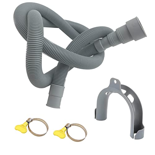 Kit de tuyau de vidange de lave-glace – Tuyau de vidange de rechange avec collier de serrage – Tuyau de vidange ondulé et flexible pour grandes interfaces de coupe de 20 mm, 24 mm, 30 mm, 38 mm Zorq