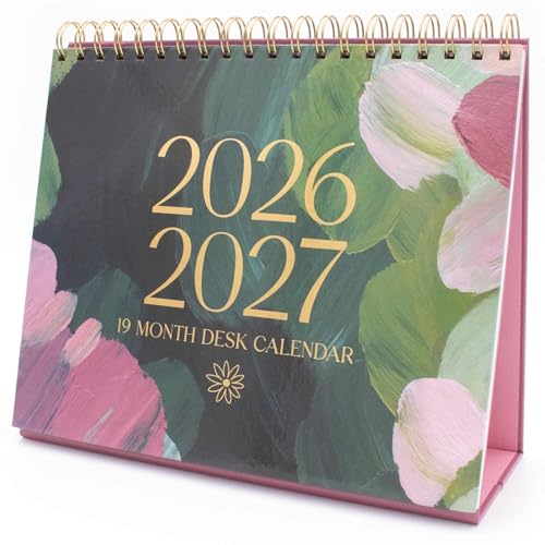 Calendrier de bureau 2026 bloom daily planners organiseur mensuel à rabat de 19 mois